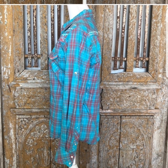 NEW-PANHANDLE WESTERN COWGIRL Button Up SHIRT M - Picture 4 of 8